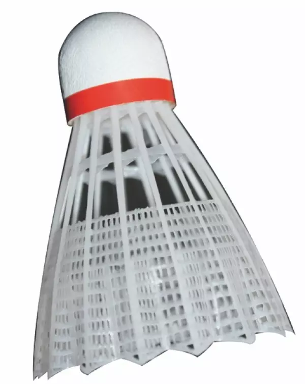 Tubo 6 volantes badminton. velocidad rápida (rojo)