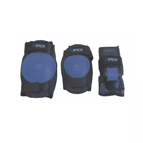 Set protecciones patinaje junior (azul)