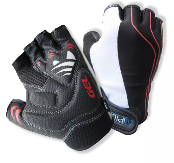 Guantes ciclismo mod. STRIPE elastano/algodón palma malla/GEL. Talla S