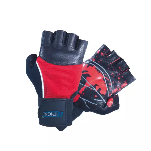 Guantes halterofilia mod. STRONG. refuerzo de GEL. con soporte muñeca.Talla M