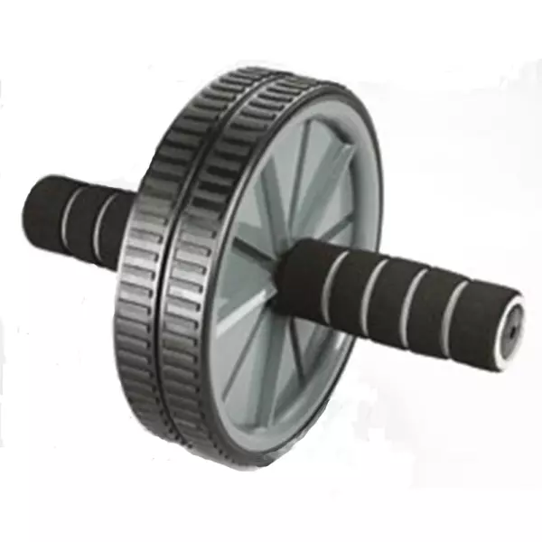 Doble rueda para ejercicios abdominales Ø 18.5 cm Rueda Abdominal Doble Con Agarres Ergonómicos De Vinilo Ø 18,5 Cm