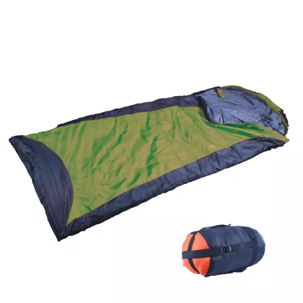 Saco Ultralight (190+30)x75CM.Negro/verde