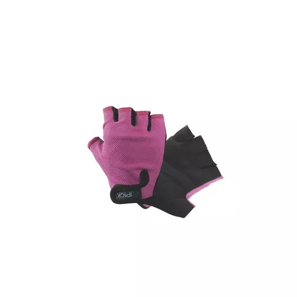 Guantes halterofilia mod."MESH".  malla acolchada en GEL . Rosa Talla XL