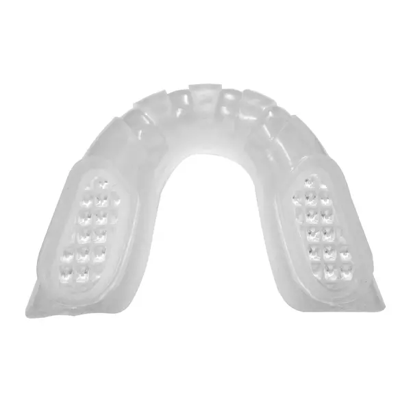 Protector bucal simple TRANSPARENTE con GEL y almohadilla