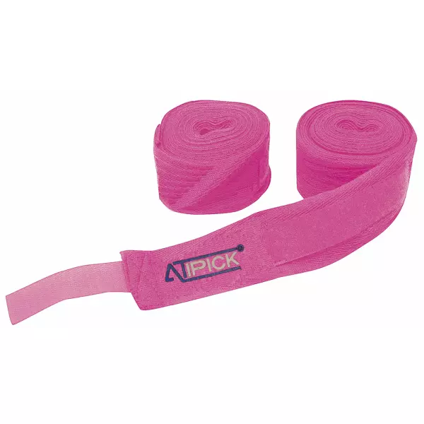 Par vendas algodón para boxeo 5m x 5 cm. Color ROSA