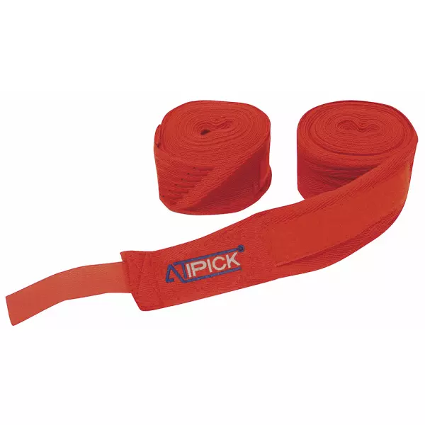 Par vendas algodón para boxeo 5m x 5 cm. Color ROJO