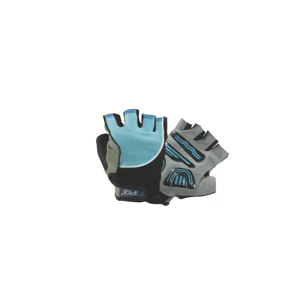 Guantes halterofilia AZUL mod. TONO. spandex con palma GEL. Talla S