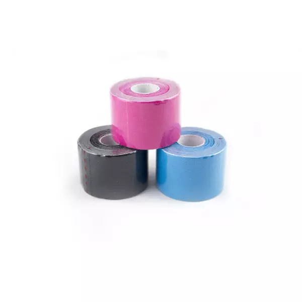 Rollo 5m x 5cm "AT-TAPE" vendaje kinesiológico. color Negro