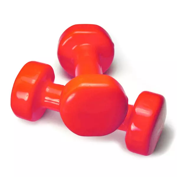 Par de pesas de aerobic recubiertas de vinilo. 2x1 kg MANCUERNAS