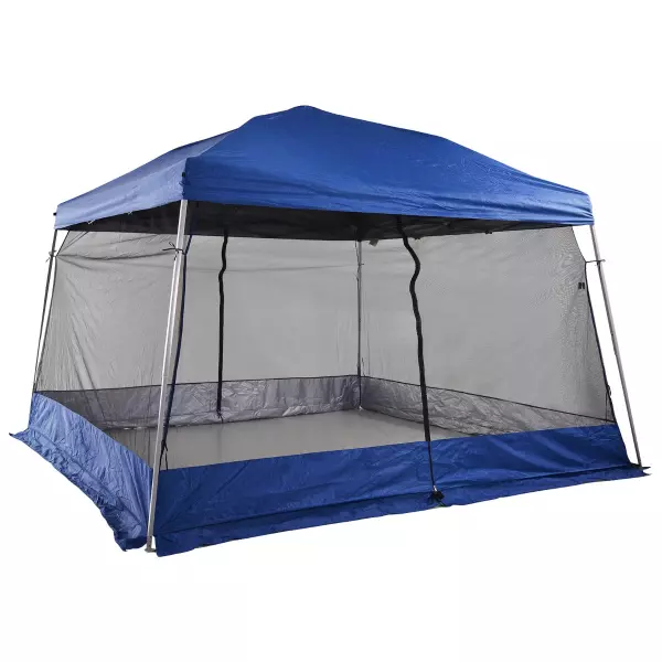 Carpas para Exterior Plegable para Jardín o Camping 360x360x260cm Cenador para Exterior con Mosquitera - Color Azul
