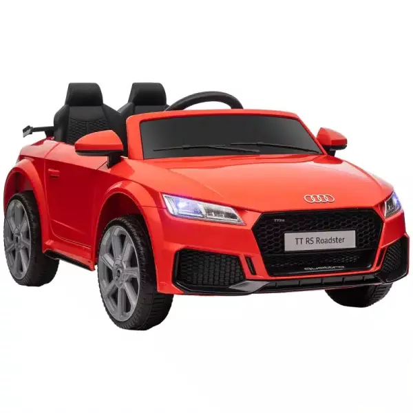 Coche Eléctrico para Niños de 3+ Años Audi TT Eléctrico 12V con Velocidad 3 km/h Mando a Distancia 102x60x44 cm