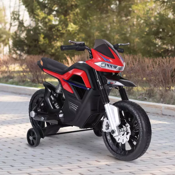 Moto Eléctrica Infantil Moto de Juguete Niños mayores de 3 años Batería 6V con Luces y Música 105x52.3x62.3cm