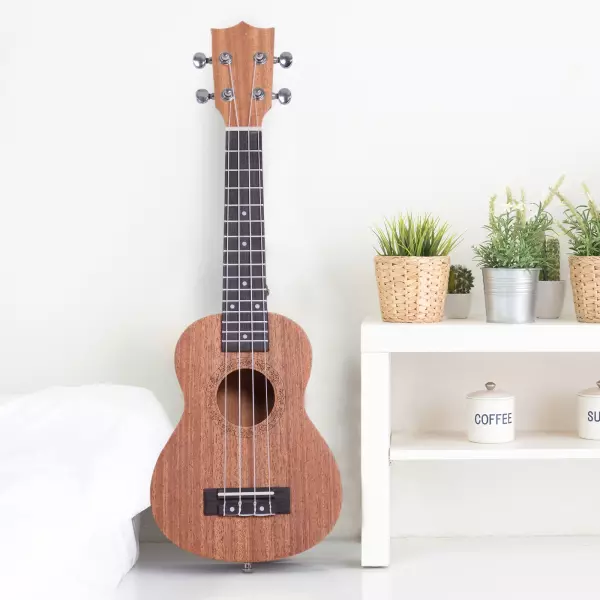 Ukelele Soprano de 21 Pulgada para Principiantes Concierto Hawaiian Cuerdas Aquila de Nylo