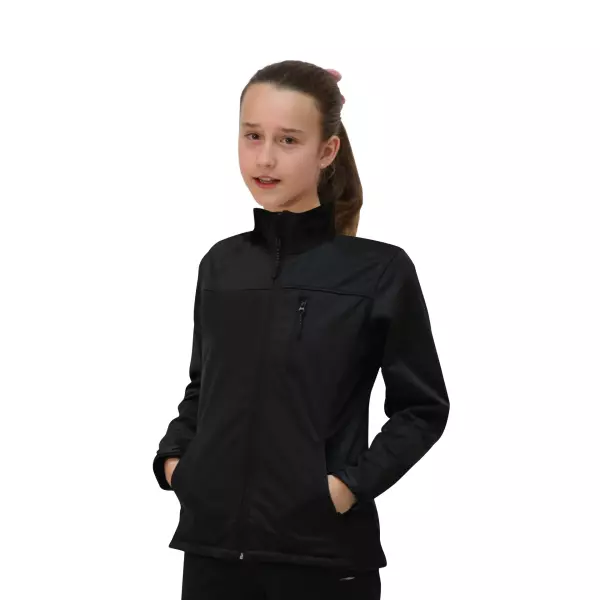 SOFTSHELL JACKET SOFTEE REGIS NIÑA - 10 AÑOS, NEGRO