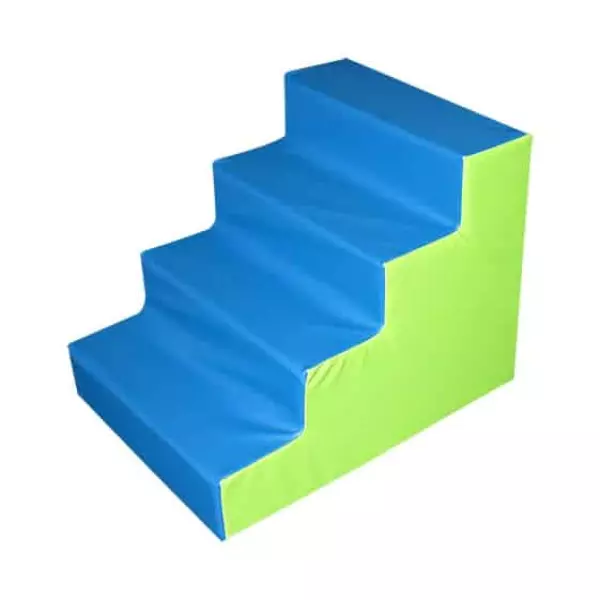 FIGURA ESCALERA MEDIANA 80X60X60CM - AZUL/VERDE, 80X60X60