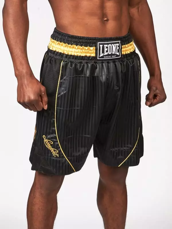 PANTALON BOXEO “PREMIUM” AB240 BLANCO/NEGRO