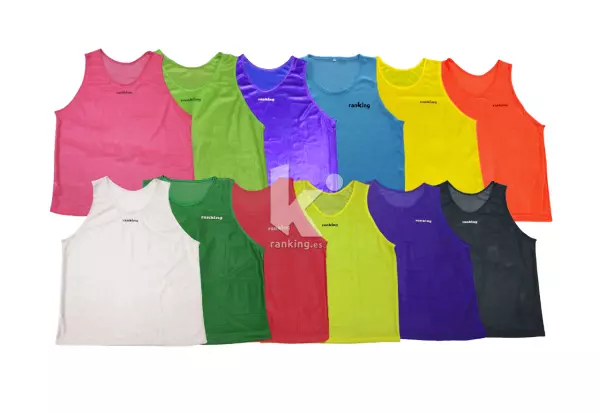PETO CERRADO CALADO - 12 COLORES, 3 TALLAS FUTBOL
