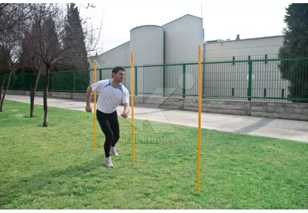 PICA SLALOM PUNTA METALICA 2 M. AMARILLA - Ø32MM DE PVC