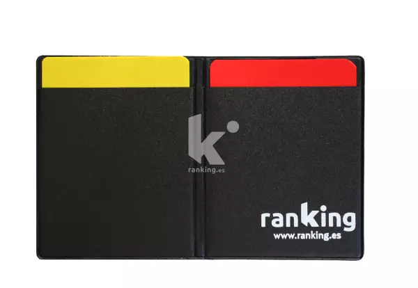 JUEGO TARJETAS ROJA Y AMARILLA, CON FUNDA. arbitro