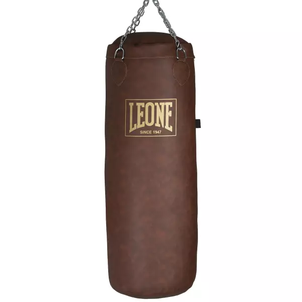 AT823 Saco de boxeo leone 1947 Vintage marron 40 kg 120X35