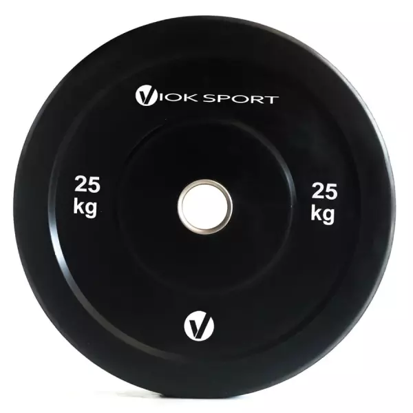 #Disco olímpico bumper negro de halterofilia  5 a 25 kg