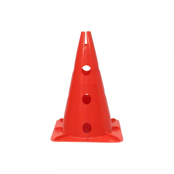 CONO CON SOPORTE PARA PICA Y ARO BASE CUADRADA - ROJO, 32CM