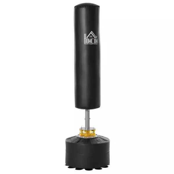 Saco de Boxeo de Pie para Adultos 170cm Altura Ajustable en 3 Niveles Punching Ball con Base Negro