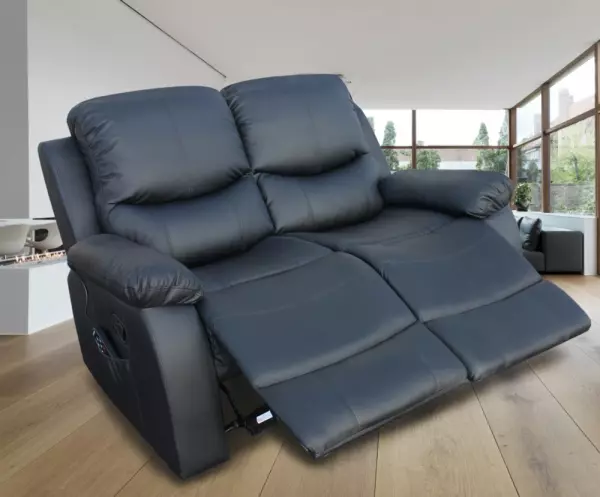 Sofá de masaje ECO-8200/ 2 plazas negro ECO-DE®