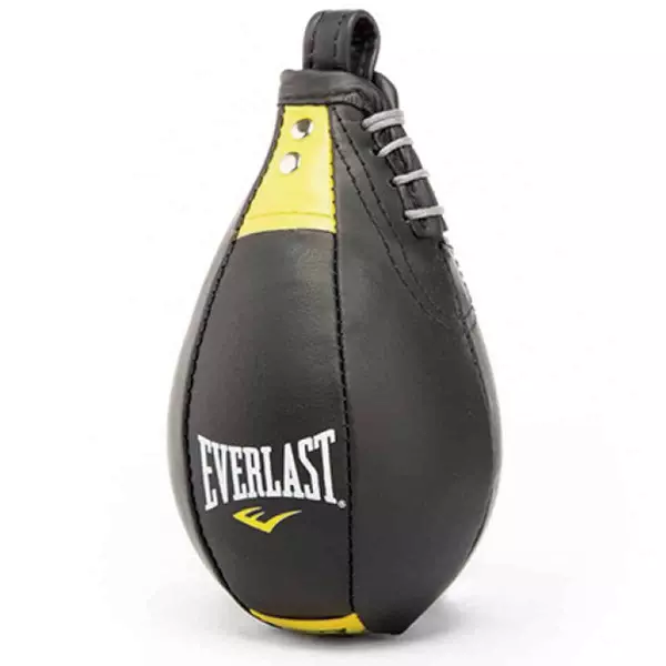 EVERLAST PERA KANGAROO SPEED BAG 9?x6? BLACK BOXEO PUNCHING PIEL