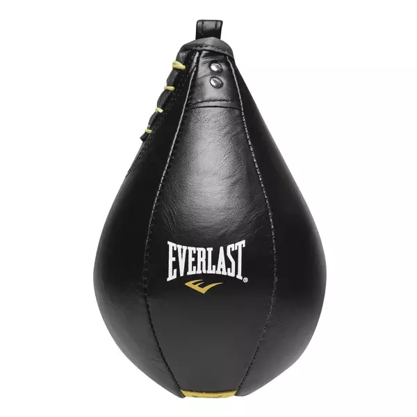 EVERLAST PERA BOXEO LEATHER SPEED BAG 9"X6" BLACK CUERO PUNCHING