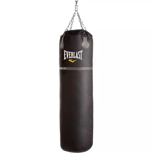 EVERLAST SACO HEAVY BAG SUPER LEATHER BLACK 45KG 107X40CM BOXEO