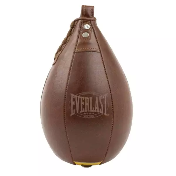 EVERLAST PERA 1910 SPEED BAG 9"x6" MARRÓN punching boxeo CUERO
