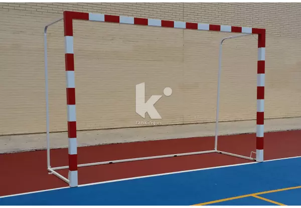 PORTERIAS F. SALA/BALONMANO ACERO 8 X 8 CM. ARQUILLO VERTICAL. JUEGO