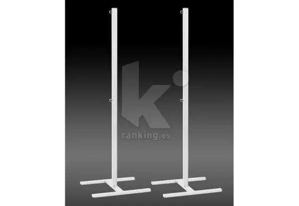 POSTES BADMINTON ESCOLAR EN ACERO. CON BASE. JUEGO.