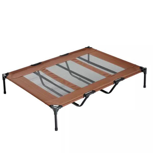 Cama Mascota para Perros Gatos Camas para Domir Relajar Exterior Terraza Jardín Malla de Ventilación 122x92x23cm
