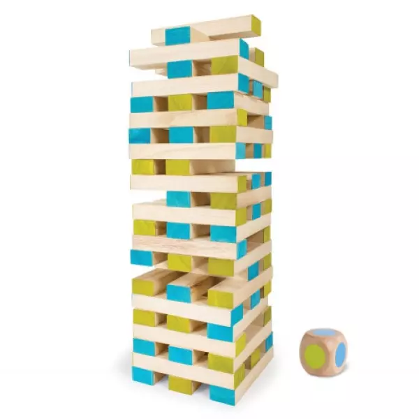 Torre de bloques de madera