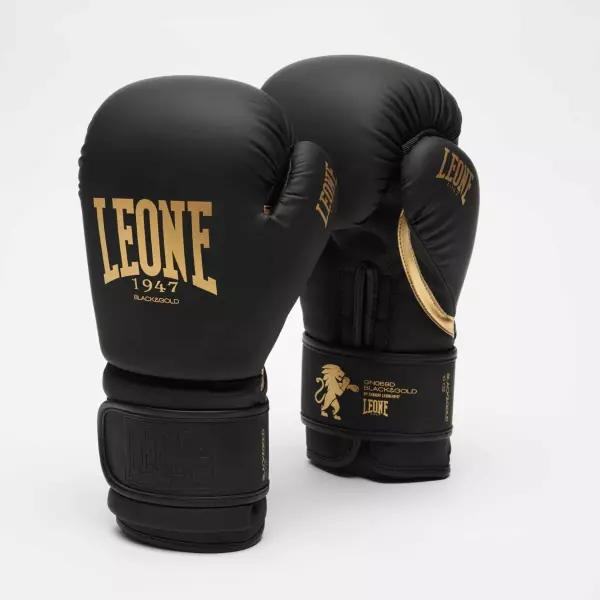 GN059D Guantes de Boxeo Leone 1947 “Black&amp;Gold” Color Negro