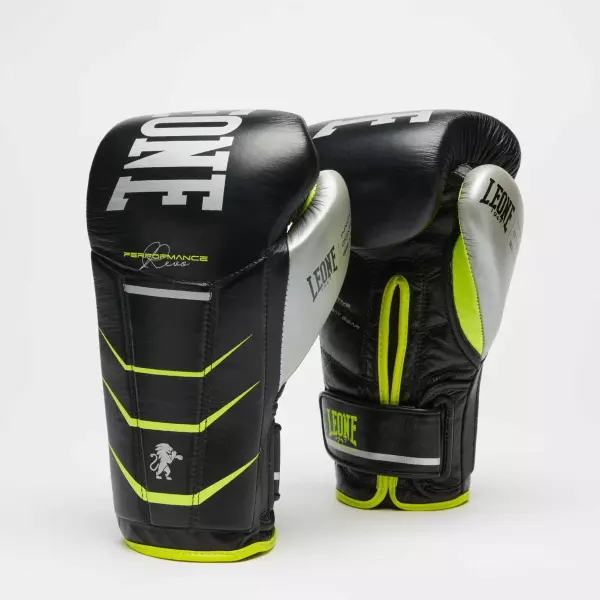 Guantes de Boxeo Leone 1947 “Revo Fluo” Color Negro GN110F