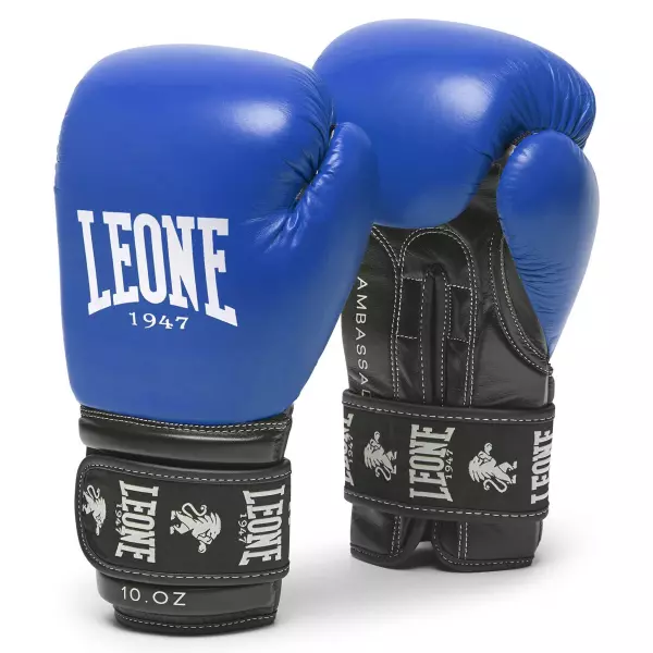 GN207 Guantes de Boxeo Leone1947 “Ambassador” Color Rojo/negro/AZUL