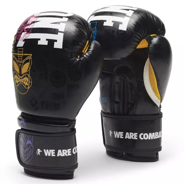 GN403J Guantes de Boxeo Leone "Totem" Color Negro para Niño 6 ONZAS