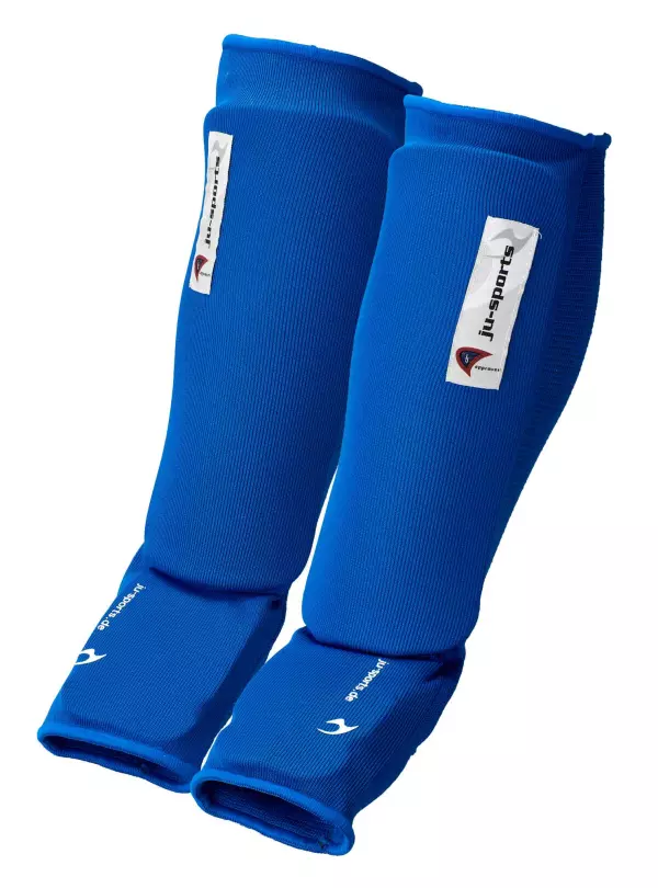 ESPINILLERAS CON EMPEINE JUSPORTS AZUL/ROJO