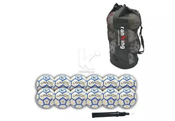 BALON FUTBOL RANKING CRACK T-4, LOTE AHORRO, 12 BALONES, BOLSO E HINCHADOR