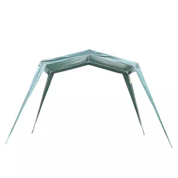 Carpa Desmontable 330x240x215 cm Carpa Pabellón de Jardín de Tubo de Acero Carpa Plegable para Camping Pérgola de Color Verde