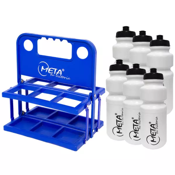 Kit De Botellero Plegable Con 6 Botellas PORTA BOTELLAS