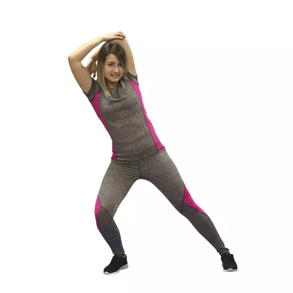 LEGGING SOFTEE FIT ALEXIA - GRIS VIGORE/FUCSIA, S