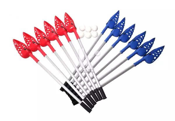 SET LACROSSE MANGO ALUMINIO (12 STICKS + 6 PELOTAS)