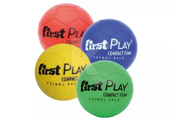 BALÓN FÚTBOL SALA FIRST PLAY COMPACT FOAM. SET 4 UDS. 1 X COLOR 20CM