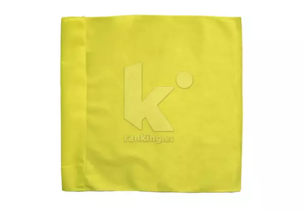 TELA BANDERÍN LINEA 40X40CM. AMARILLO FLUOR FUTBOL