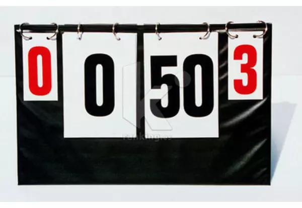 MARCADOR DE MESA. DOBLE NUMERACIÓN 0-50. VOLEIBOL