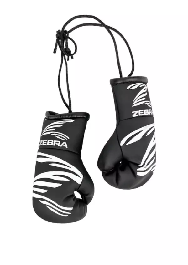 ADORNO MINI GUANTES NEGROS ZEBRA LLAVERO